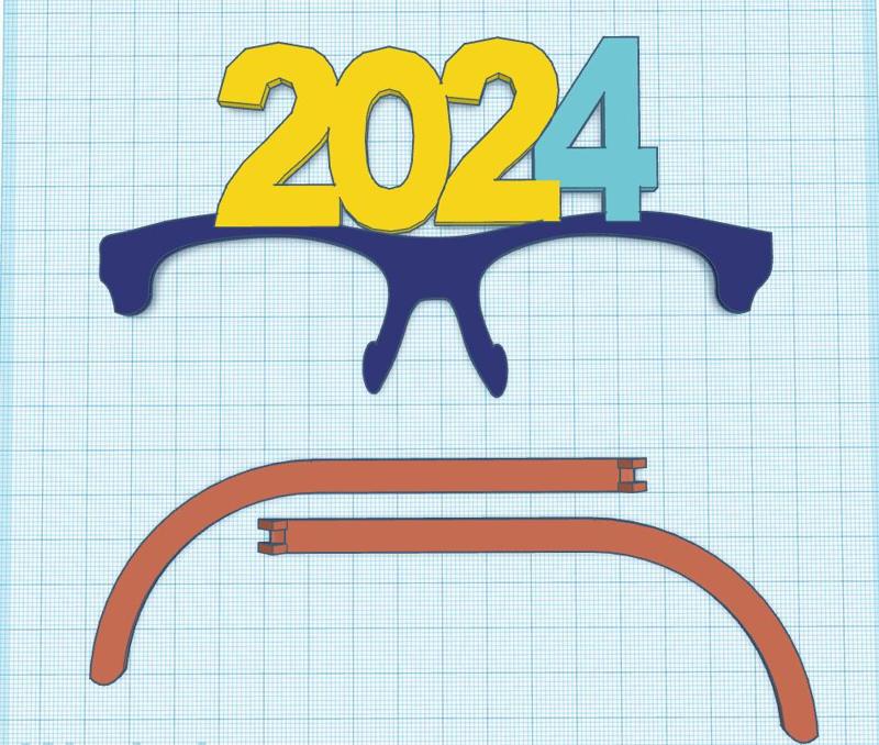 New year 2024 Glasses