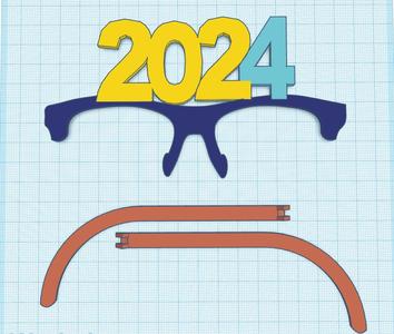 New year 2024 Glasses