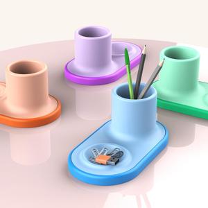 Desk Organizer, Modern Pen Holder, Minimalist Brush & Pen Stand, for Office - Home - School