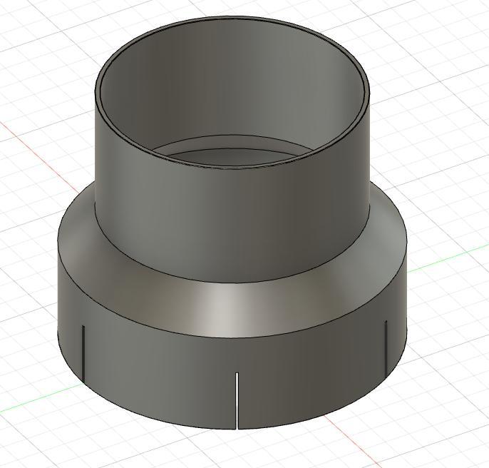 Dust port adapter for Delta RC-33 planer