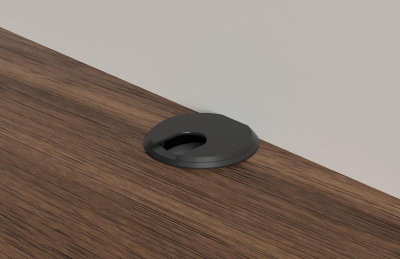 Flat back desk grommet