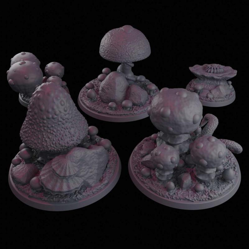 Invasive Cave Fungus Set (Highly Detailed)