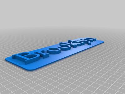 Brooklyn 3D Nameplate