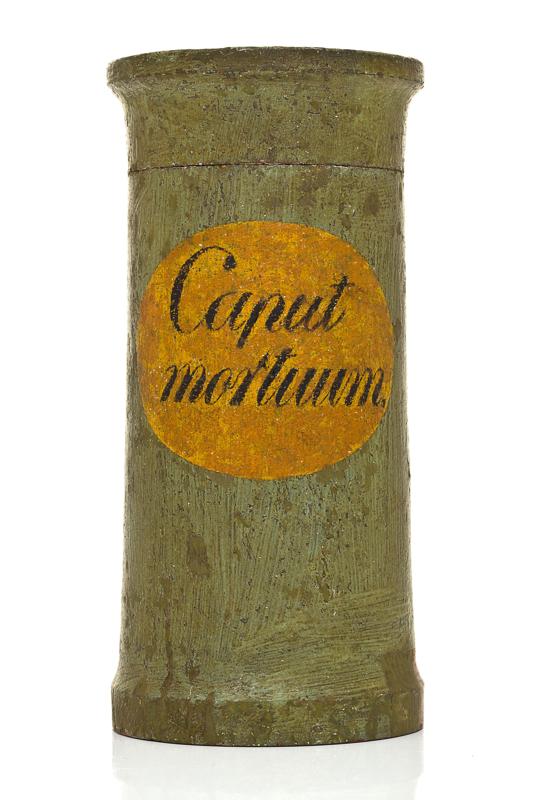 Apothecary tin for Caput Mortuum