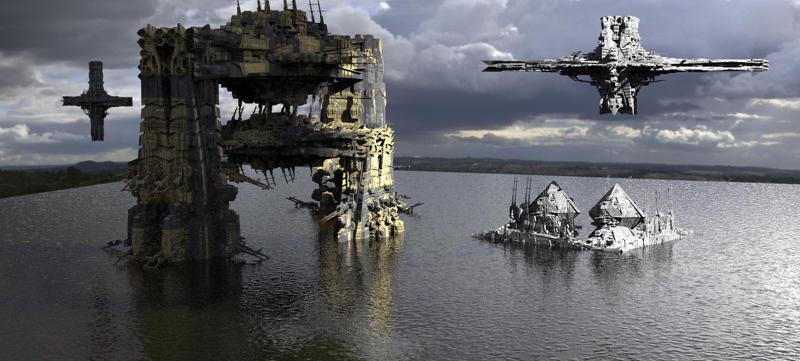 Science Lab facility overlord Kit bash exterior