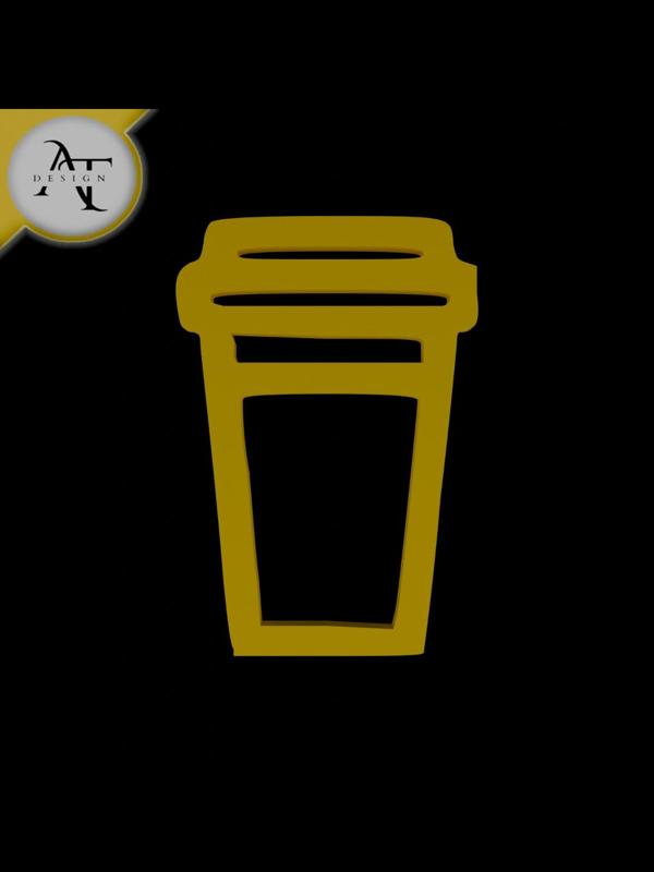 Simple Coffee Cup Symbol - 2D Art