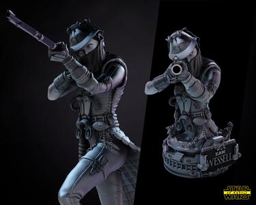 Zam Wesell Bust - Star Wars 3D Models - Tested and Ready for 3D printing