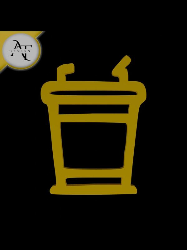 Simple Coffee Cup Symbol - 2D Art