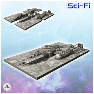 BTL Y-Wing Spaceship carcass (6) - Future Sci-Fi SF Post apocalyptic Tabletop Scifi Wargaming Planetary exploration RPG Terrain