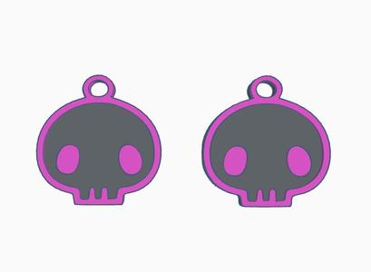 kuromi aesthetic pendant earrings and key chain