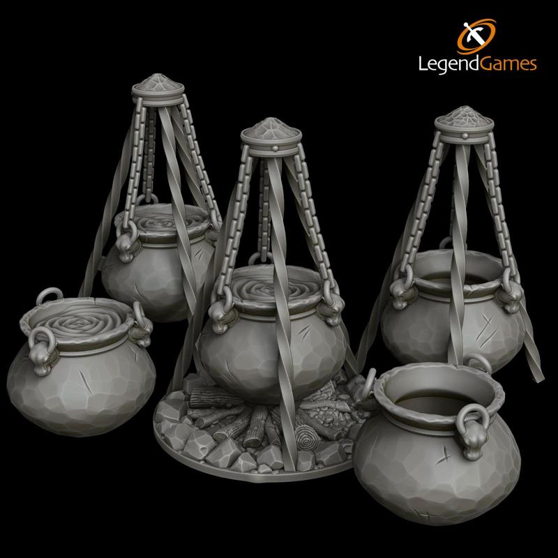 LegendGames Hanging Cauldron - three versions for Halloween