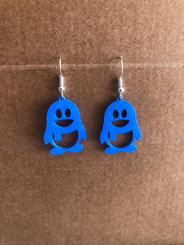 EARRING PENGUIN PINGUINO