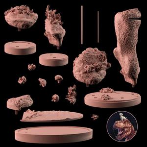 Marine life bases - Dino and Dog April 2023 FREE model