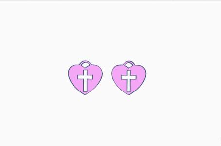 earrings cross keychain necklace
