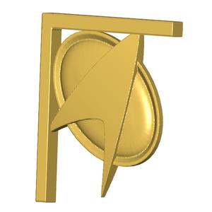 Star Trek Com Badge Shelf Bracket (Screw or Tape Mount)
