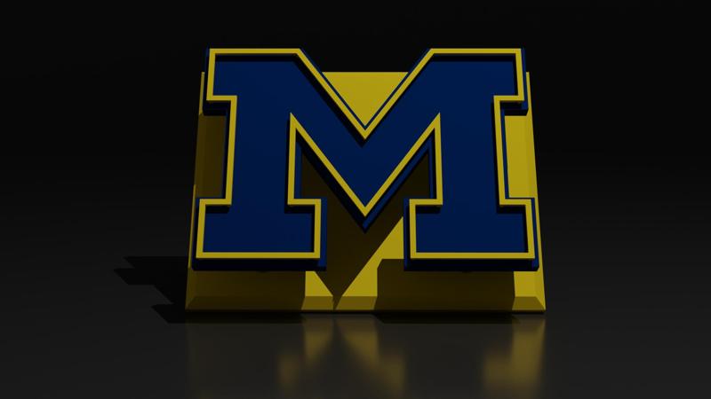 NCAA Michigan Wolverines Floating Logo Sign