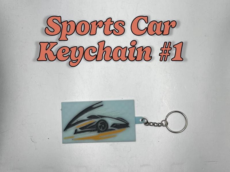 Sports Car Keychain #1