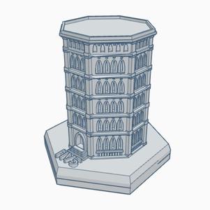 Gothic Building HMSG128 Hex Map Scale