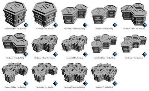Hardened Construction Factor Stackable Hex Building Set