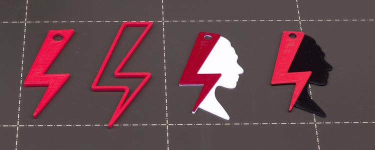 Kolczyki / breloki do kluczy z motywem błyskawicy na Strajk Kobiet