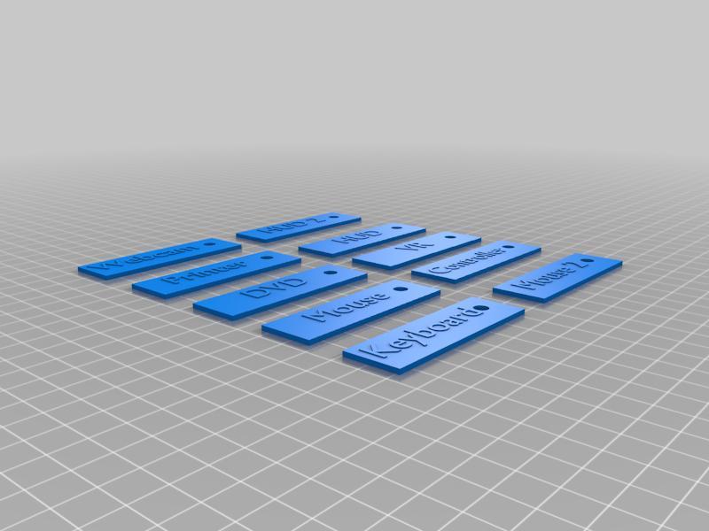 Cable labels, signs, 10 pieces