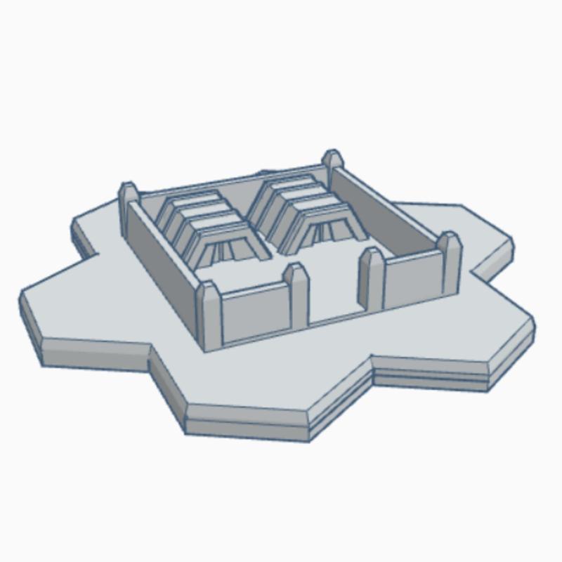 Military Ammo Depot with Hex  Base MilHB019