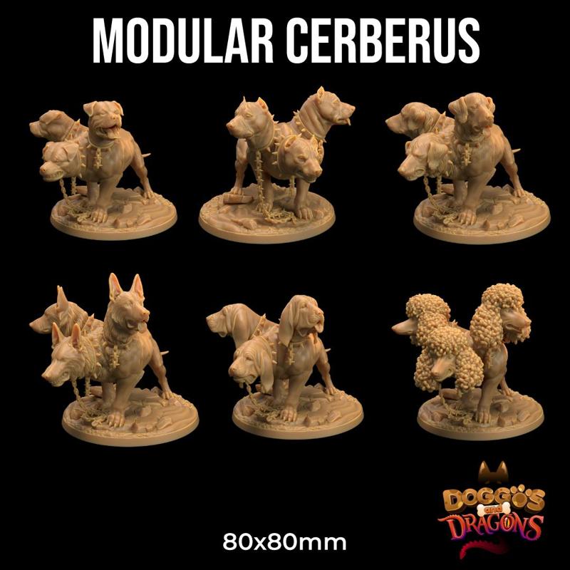 Modular Cerberus | PRESUPPORTED | Doggos and Dragons