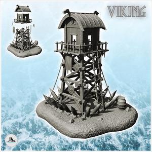 Medieval tower with tile roof (9) - DnD Wargaming Medieval Viking Saga