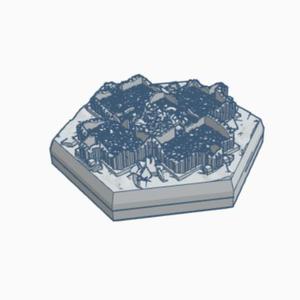 Modern Destroyed Luxury Apartment Tower Hex Map Scale HMSMD030