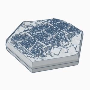 Modern Destroyed Row House Hex Map Scale HMSMD015