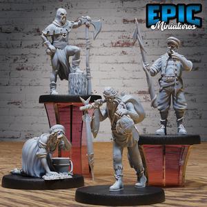 Villager Set G ‧ DnD Miniature ‧ Tabletop Miniatures ‧ Gaming Monster ‧ 3D Model ‧ RPG ‧ DnDminis ‧ STL FILE