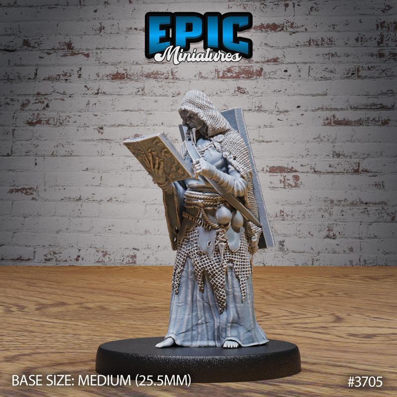 Necronomicon Heir Reading ‧ DnD Miniature ‧ Tabletop Miniatures ‧ Gaming Monster ‧ 3D Model ‧ RPG ‧ DnDminis ‧ STL FILE