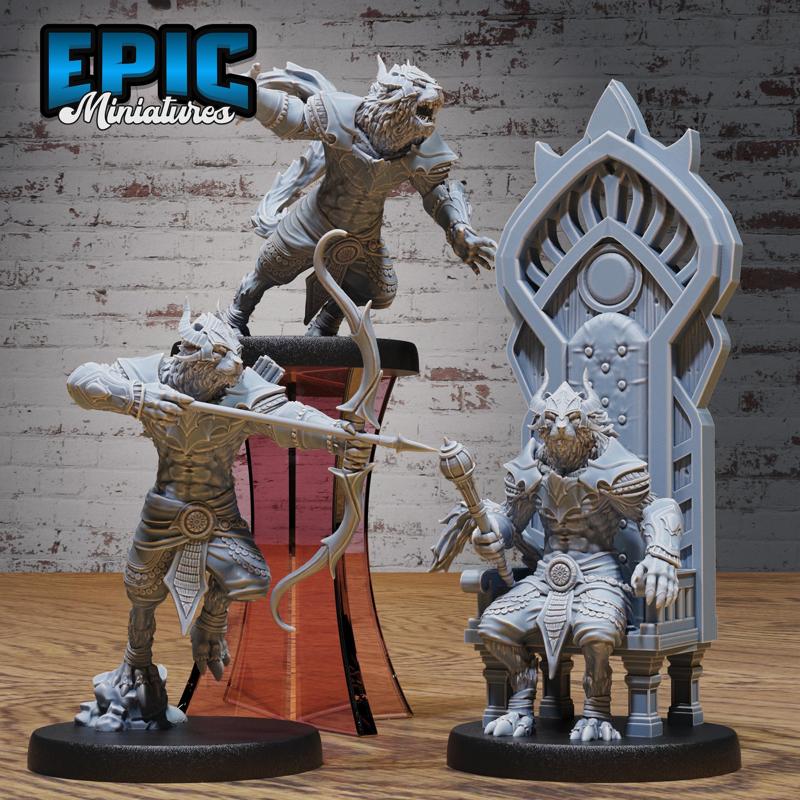 Rakshasa Set B ‧ DnD Miniature ‧ Tabletop Miniatures ‧ Gaming Monster ‧ 3D Model ‧ RPG ‧ DnDminis ‧ STL FILE