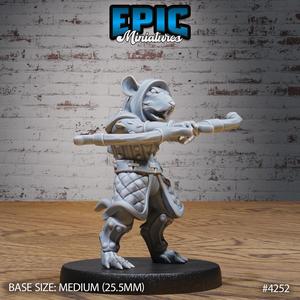 Rat Folk Tribe Ranger ‧ DnD Miniature ‧ Tabletop Miniatures ‧ Gaming Monster ‧ 3D Model ‧ RPG ‧ DnDminis ‧ STL FILE