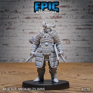 Orc Samurai ‧ DnD Miniature ‧ Tabletop Miniatures ‧ Gaming Monster ‧ 3D Model ‧ RPG ‧ DnDminis ‧ STL FILE