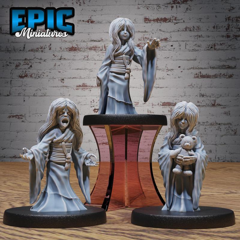 Ghost Girl Set ‧ DnD Miniature ‧ Tabletop Miniatures ‧ Gaming Monster ‧ 3D Model ‧ RPG ‧ DnDminis ‧ STL FILE