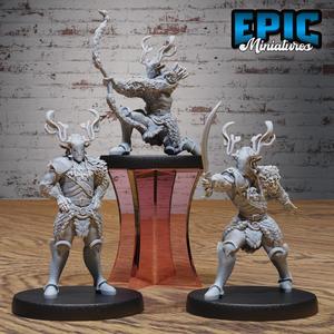 Woodland Knight Set ‧ DnD Miniature ‧ Tabletop Miniatures ‧ Gaming Monster ‧ 3D Model ‧ RPG ‧ DnDminis ‧ STL FILE