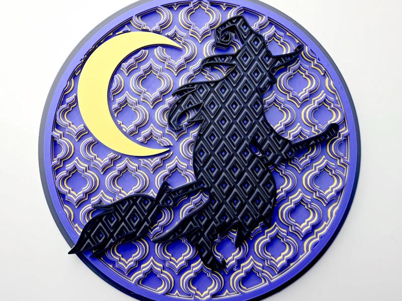 Halloween Witch Dimensional Mosaic