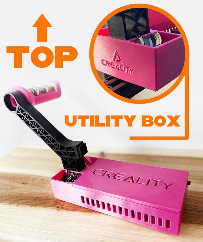 Top Mount Spool Arm Holder with Utility Box