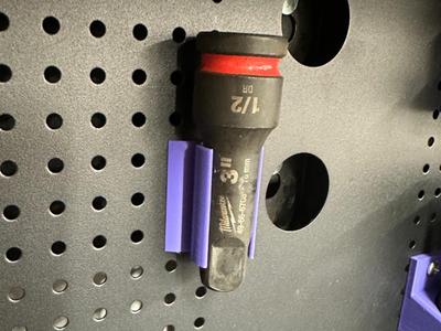 Pegboard 1/2" Socket extension holder