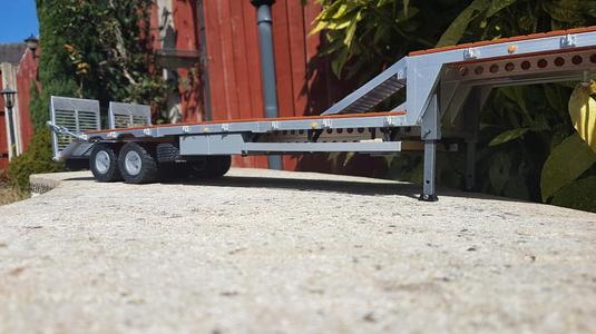 WPL 1:16 Scale Beaver Tail Trailer UPDATED New dual wheel file Axle rpaired