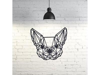 Bulldog wall sculpture 2D
