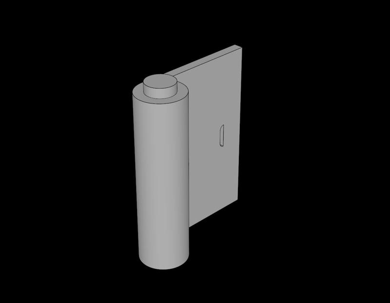 Lego Compatible (3190.dat) Door  1 x  3 x  3 Right with Vertical Handle with Grip