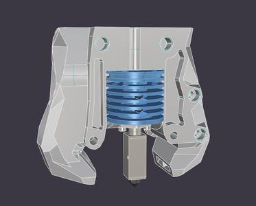 TZ v2 Hotend for Voron Stealth Burner - Bambu Style hotend with V6 style heatsink