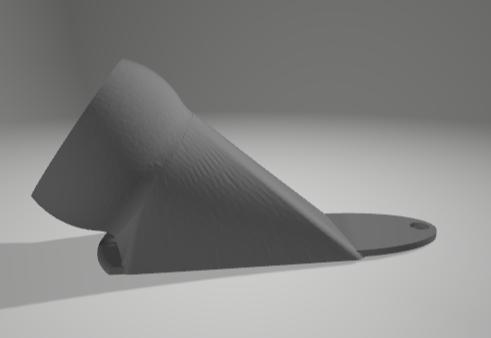 Screw-down poop chute for flexible segmented tube