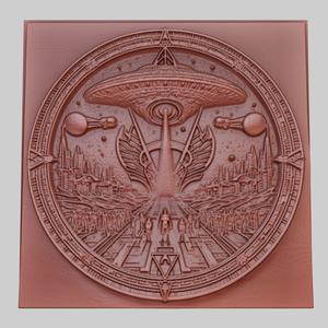 Stargate 3d printer relief medallion obj stl