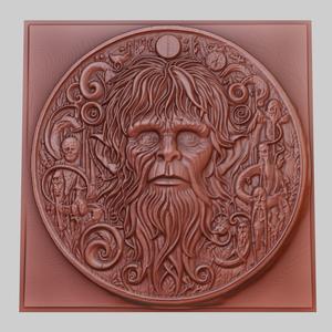 Pan's Labyrinth 3d printer relief medallion obj stl