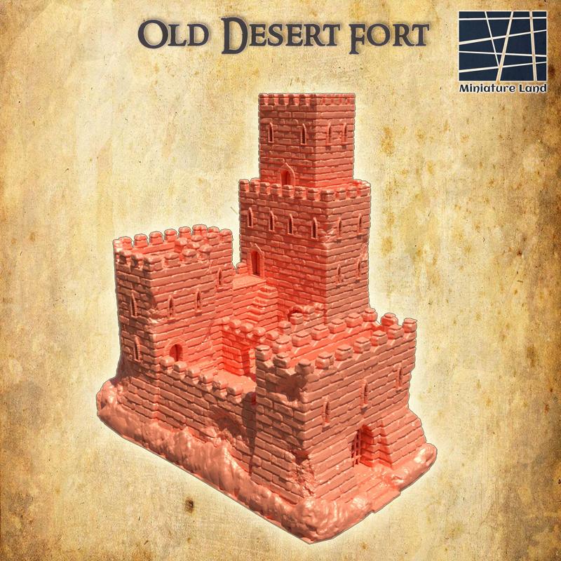 Old Desert Fort - Tabletop Terrain - 28 MM