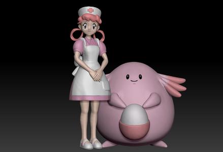 Pokemon Anime Nurse Joy 3D print model