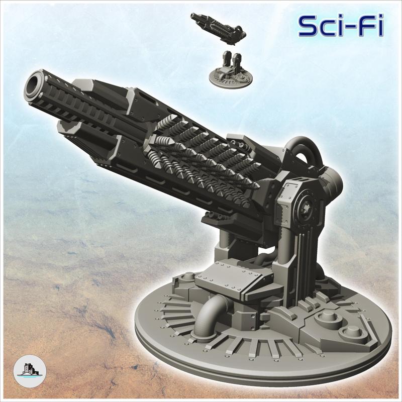 Crystal energy cannon (3) - Future Sci-Fi SF Infinity Terrain Tabletop Scifi